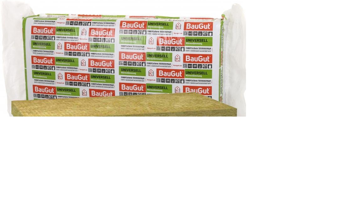 Базальтова вата BauGut Universell THERMOWOOL LIGHT EXTRA 30 100 мм 2,88 кв.м